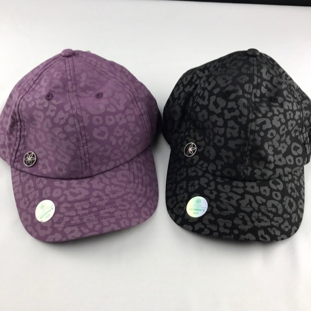Gaian - Leopard cap bundle. Purple/Black. NWT